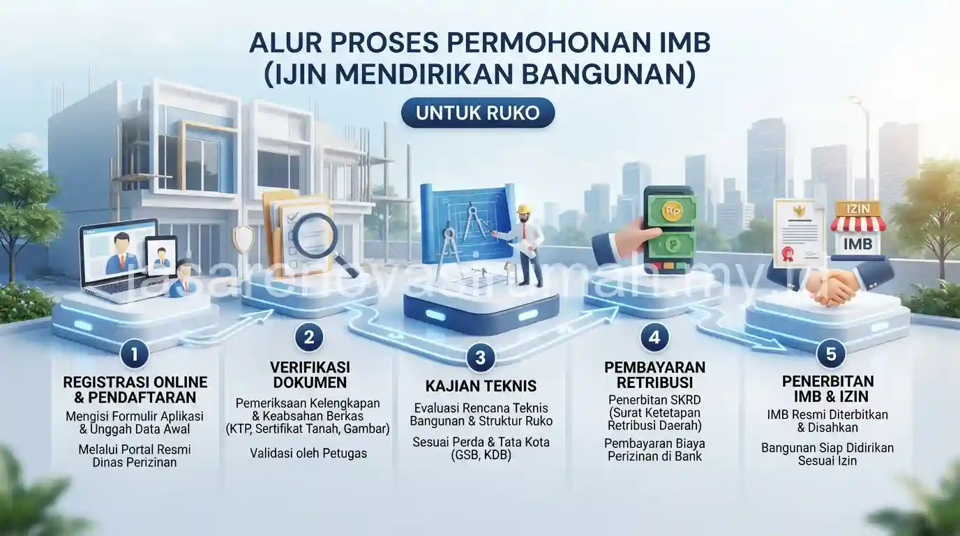 Alur pengajuan IMB ruko komersial