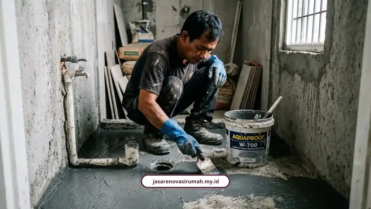 Renovasi kamar mandi ukuran 2x2 meter di Malang