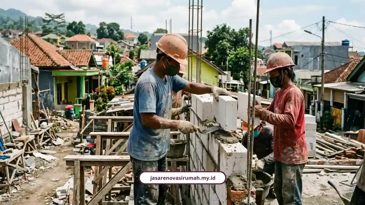 Renovasi rumah tipe 36 di kawasan Lowokwaru Malang