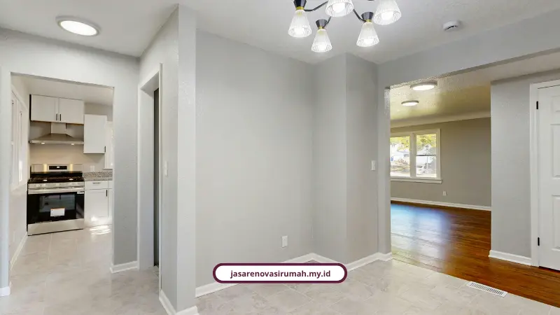 Penambahan dapur belakang rumah subsidi Malang yang rapi dan aman