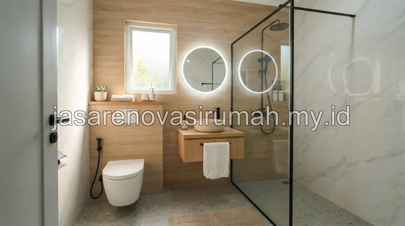 Renovasi kamar mandi ukuran 2x2 meter di Malang