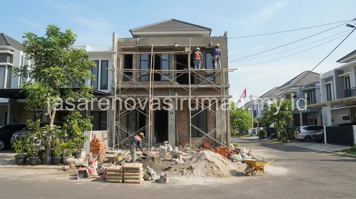 Renovasi rumah kluster di kawasan Waru Sidoarjo