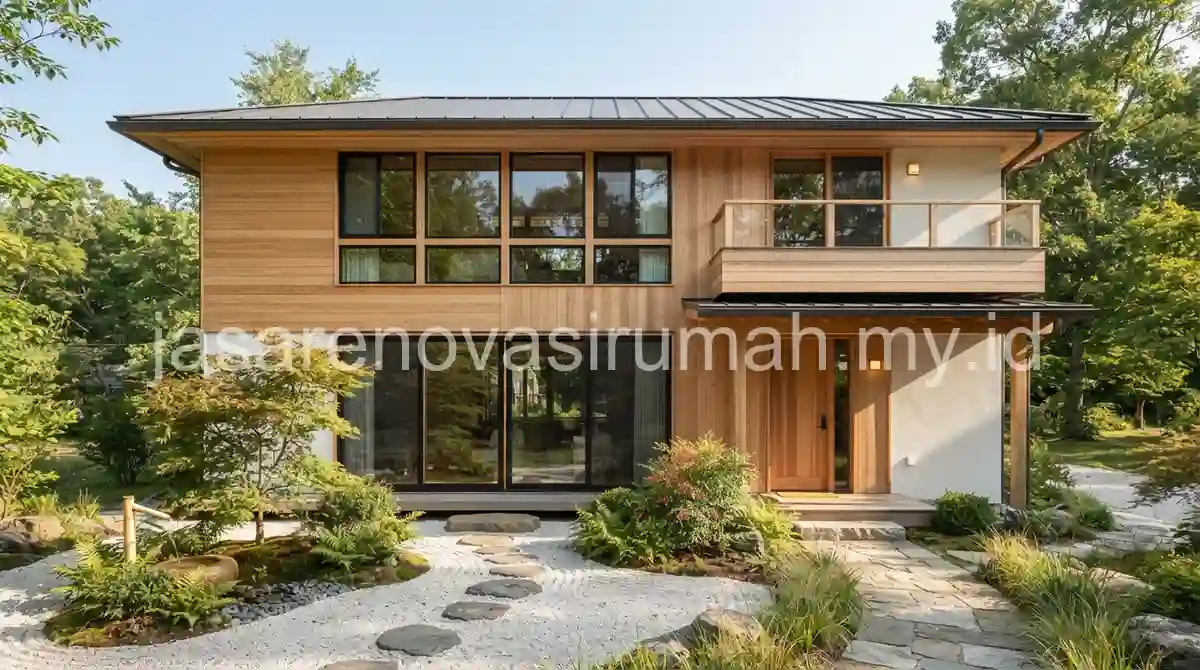 Desain rumah Japandi minimalis