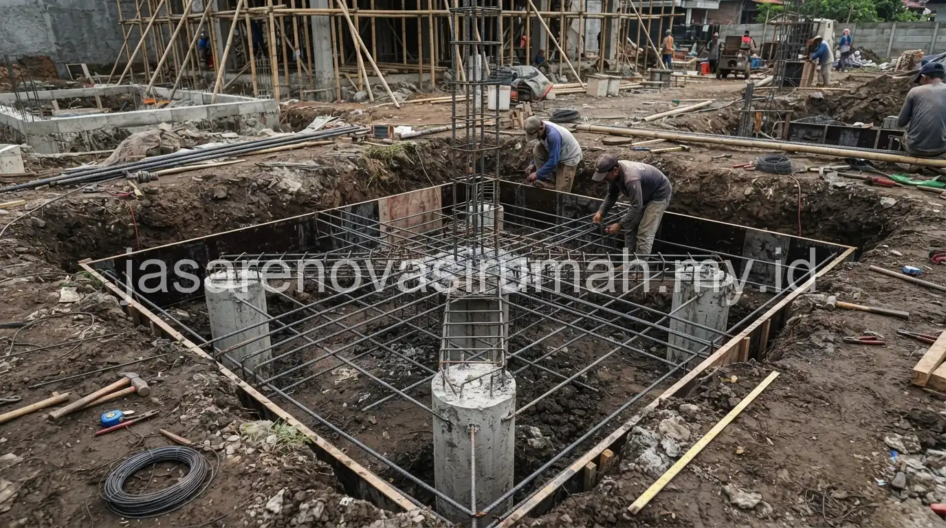 Struktur cakar ayam untuk penambahan lantai 2